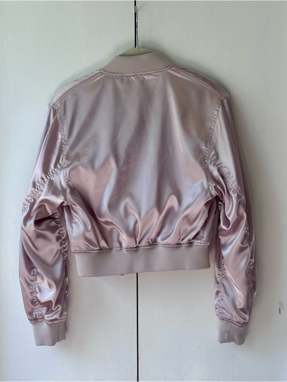 H&M Girl’s Pink Satin Bomber Jacket - Picture 2 of 4